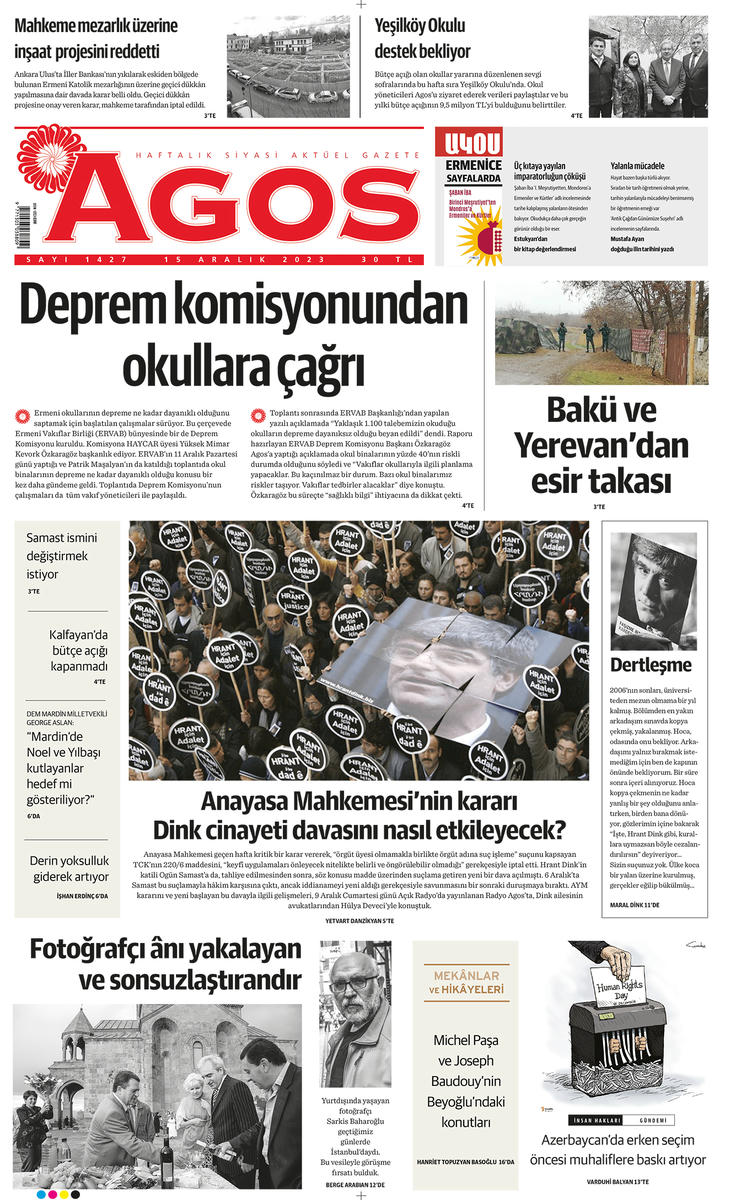 Agos yeni sayısıyla bayilerde